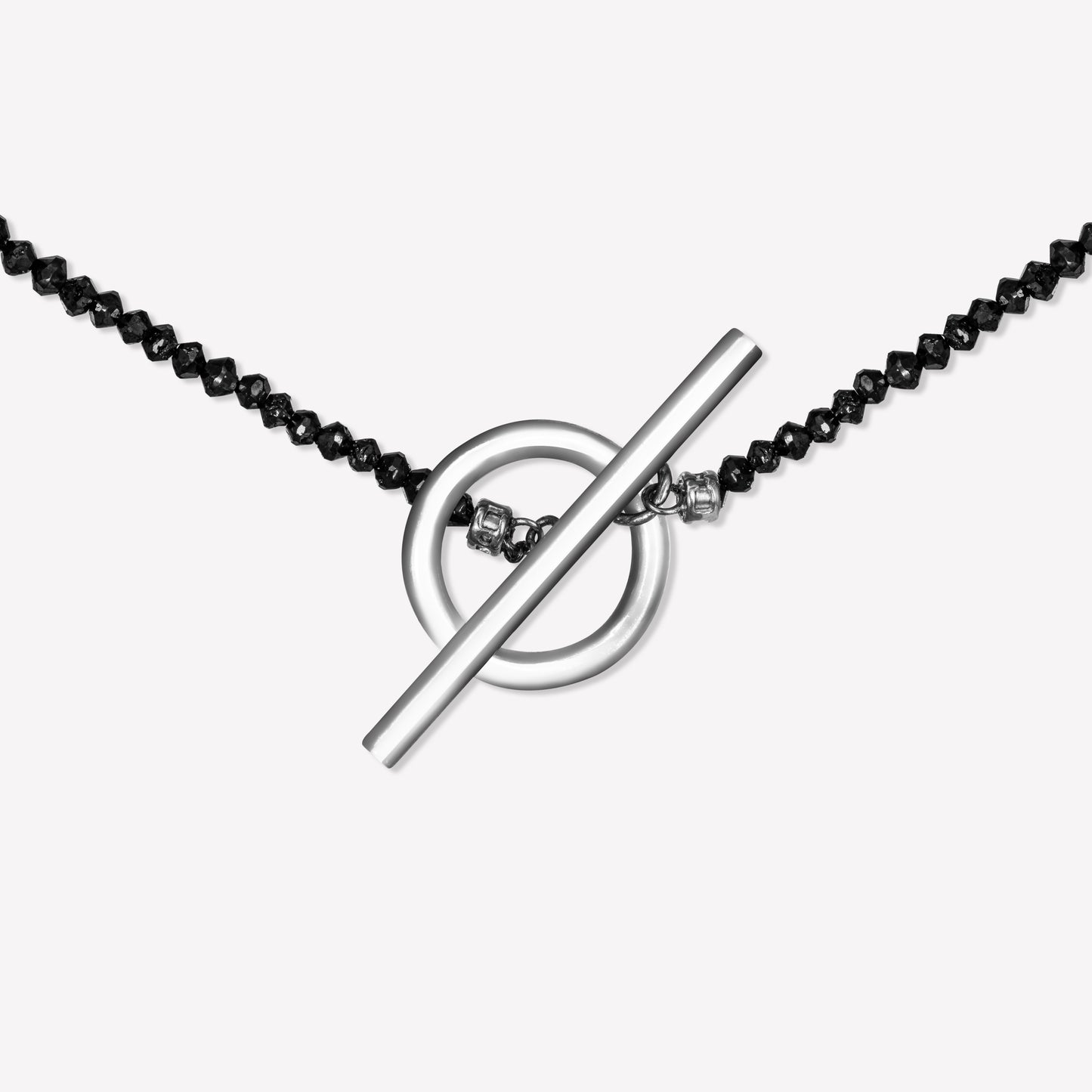 Lock White Gold Black Diamond Necklace