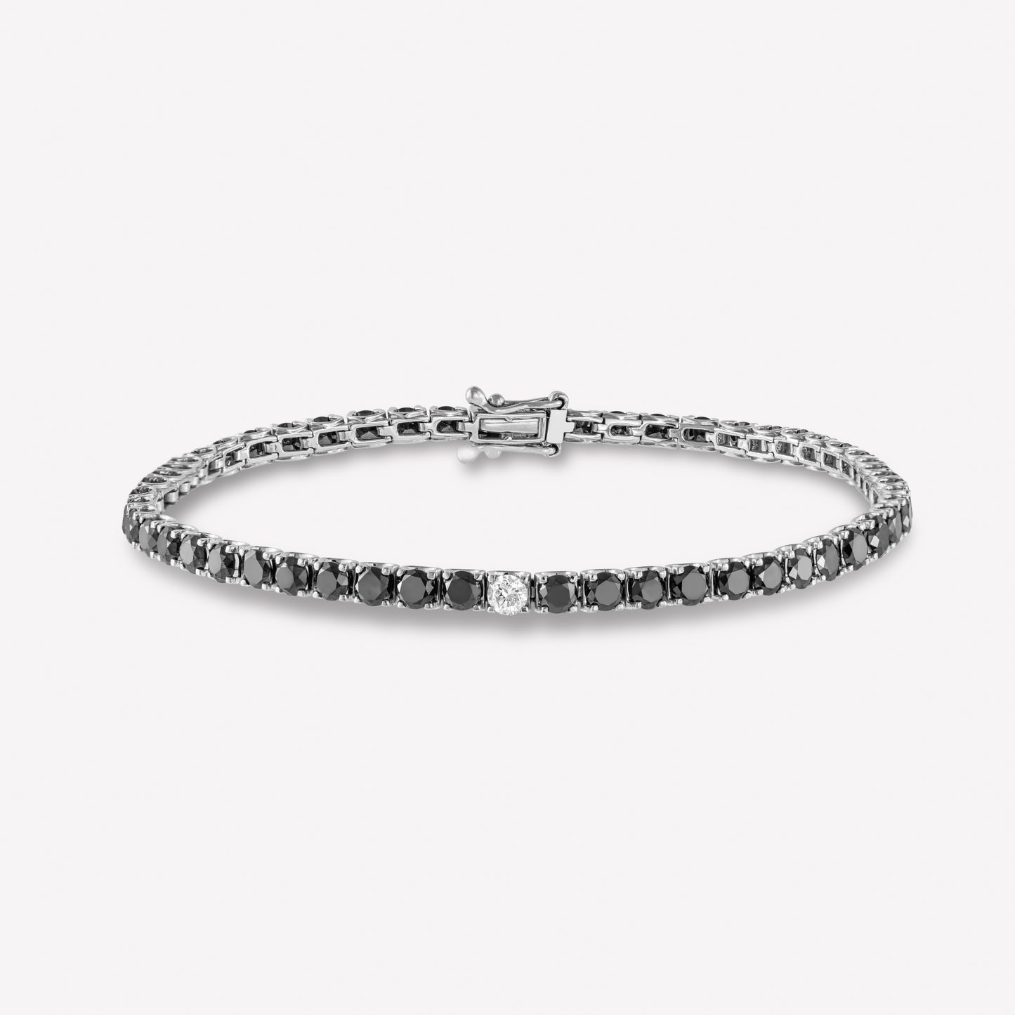 Eclipse White Gold Black Diamond Bracelet