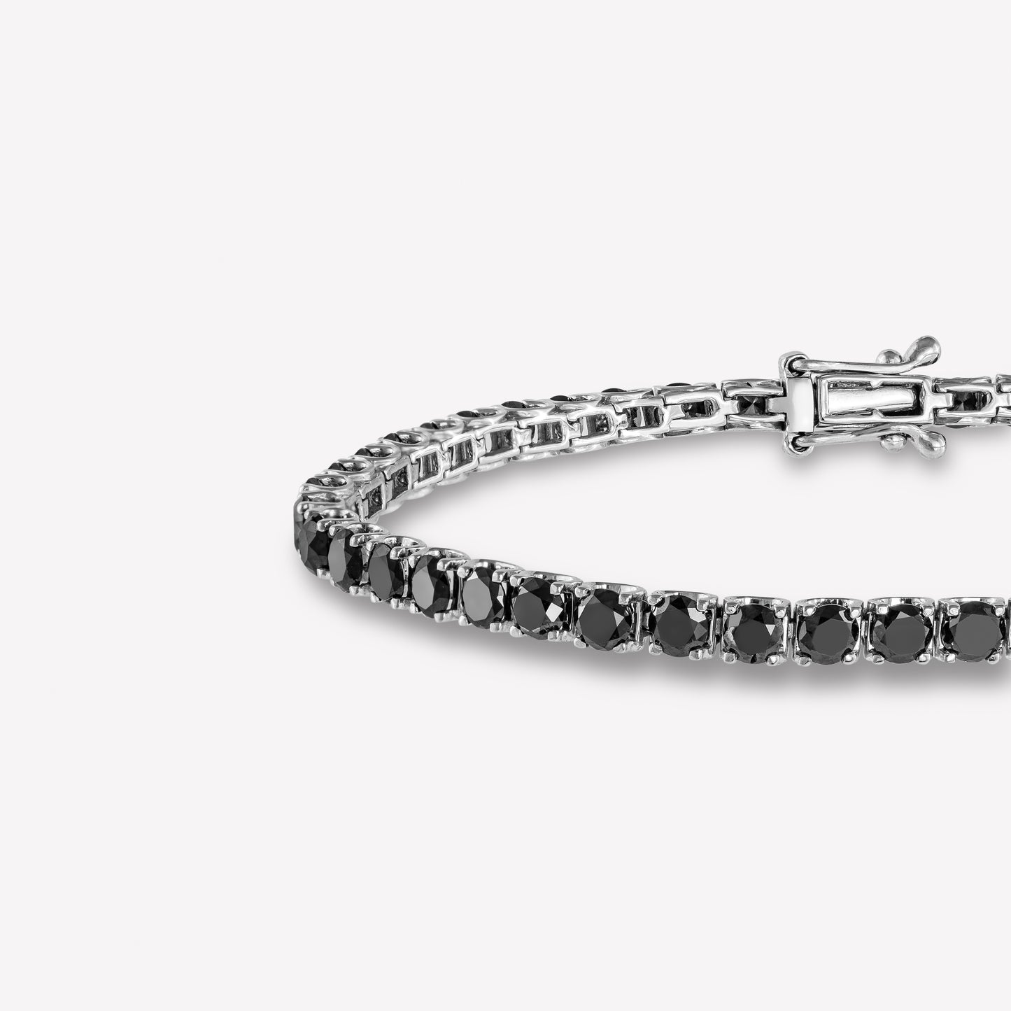 Eclipse White Gold Black Diamond Bracelet