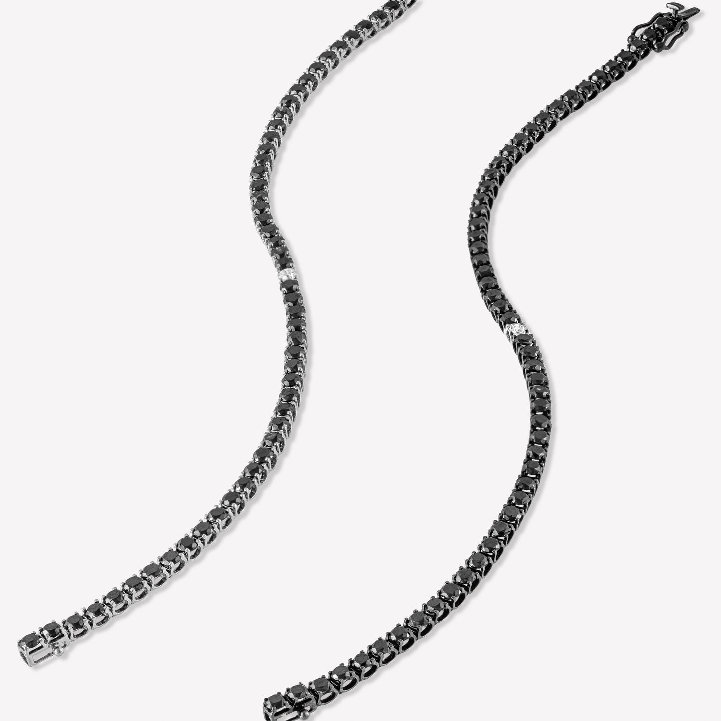 Eclipse White Gold Black Diamond Bracelet