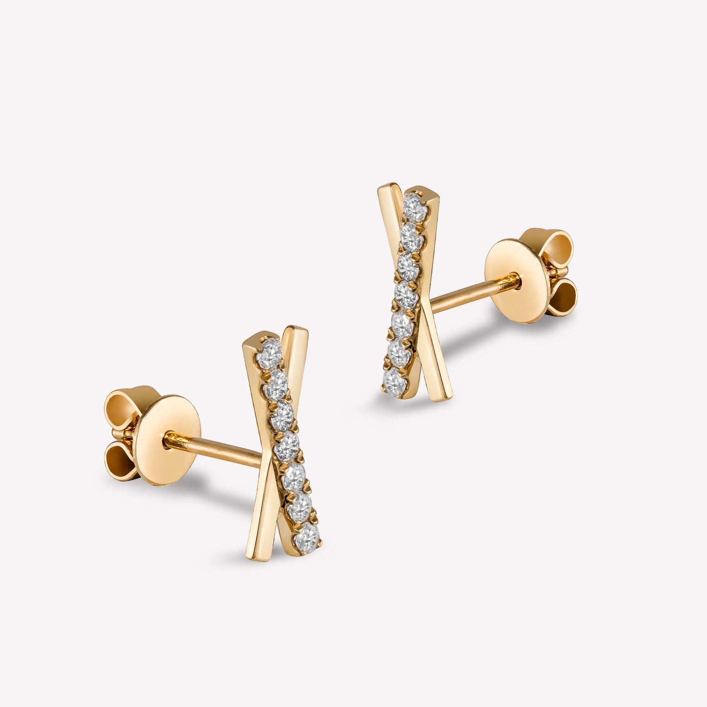 Galaxy Yellow Gold Diamond Earrings