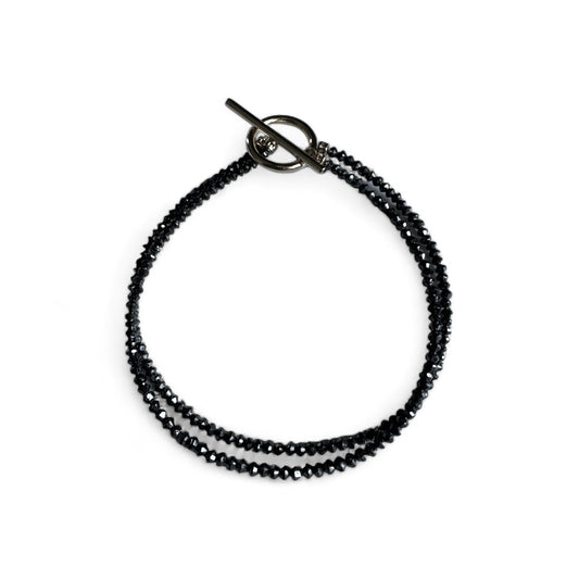 Lock Deluxe White Gold Black Diamond Bracelet