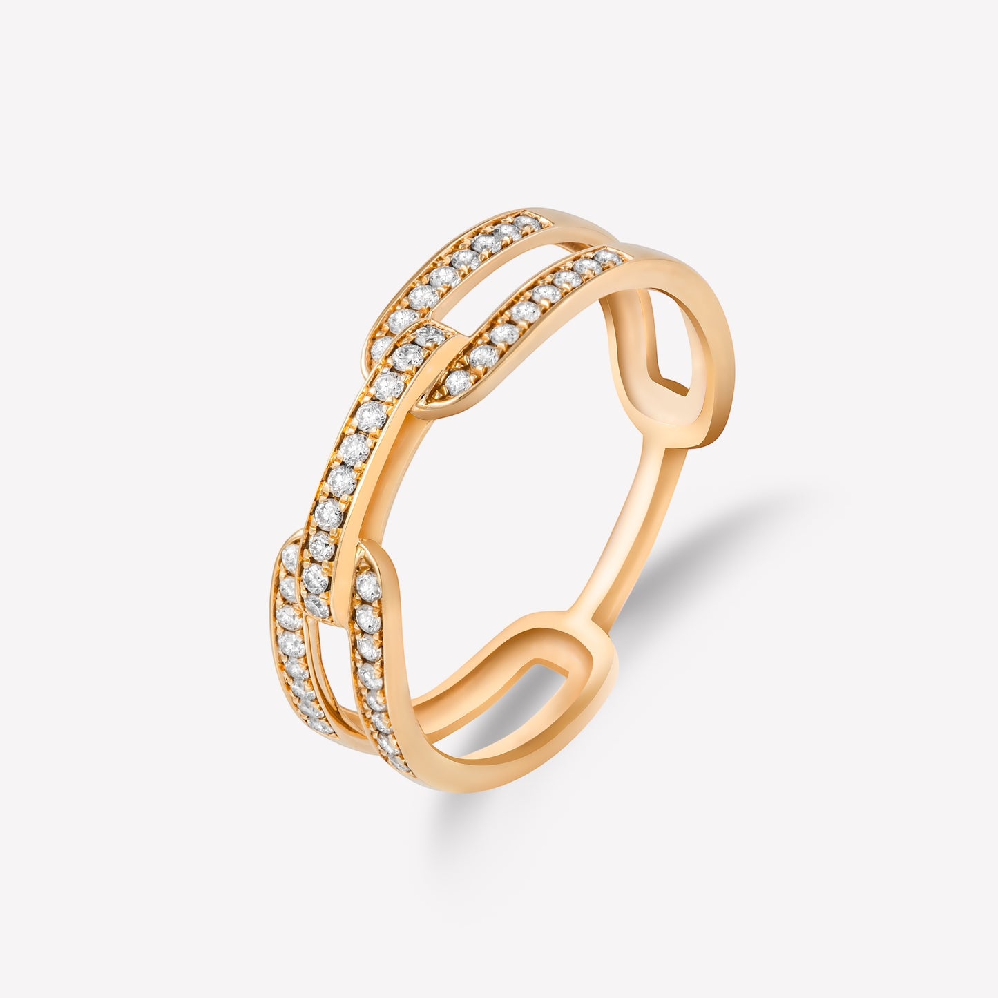 Links Deluxe Yellow Gold Diamond Ring