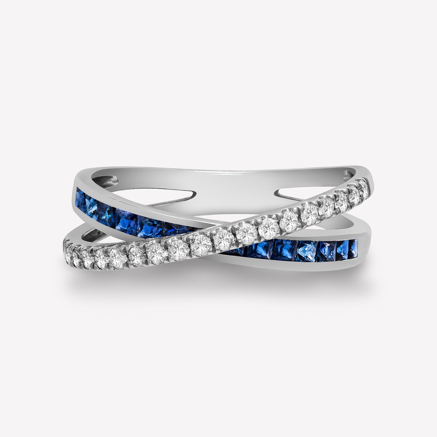Galaxy White Gold Diamond & Sapphire Ring