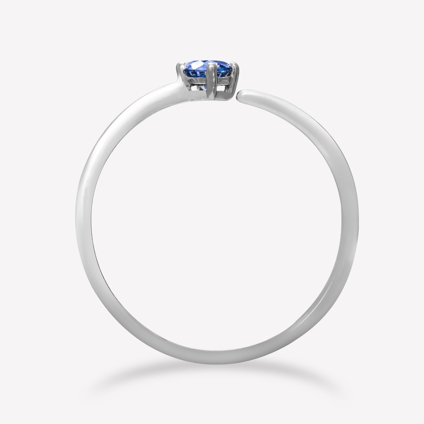 Smile White Gold Sapphire Ring